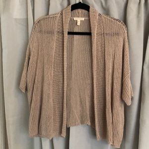 Eileen Fisher Beige Light Knit Cardigan Shawl